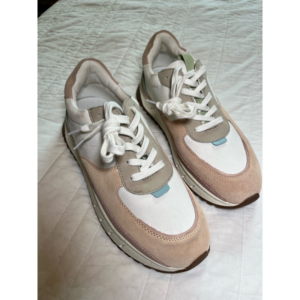 Madewell Colorblock Sneakers Women 9 Neutral Casual‎ Everyday Lace Up Shoes - Picture 5 of 13